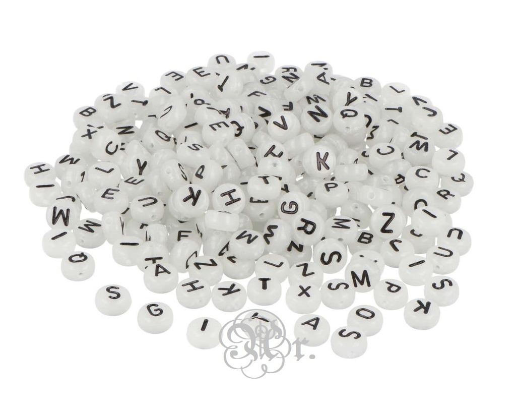 Abalorios Letras Fosforescentes 1200U.  