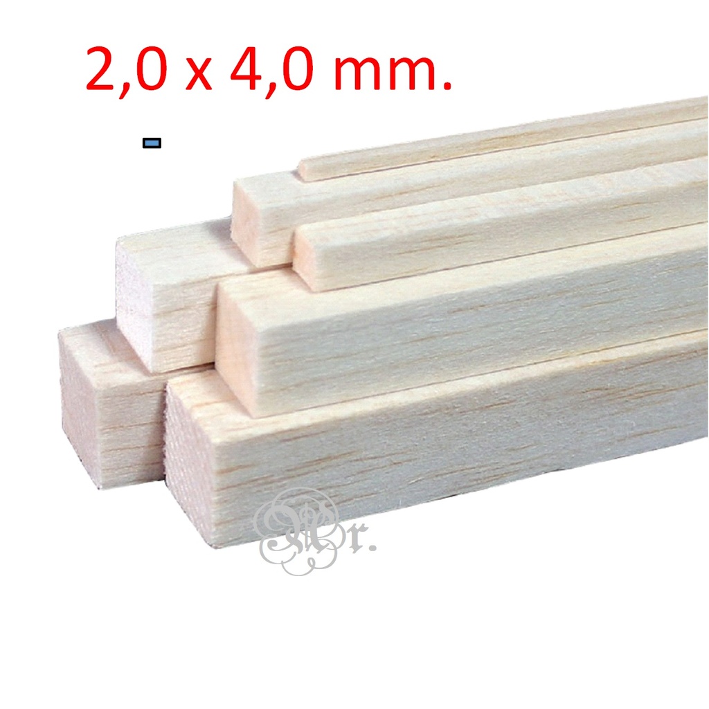 Liston Balsa 2*4*1000 Mm.