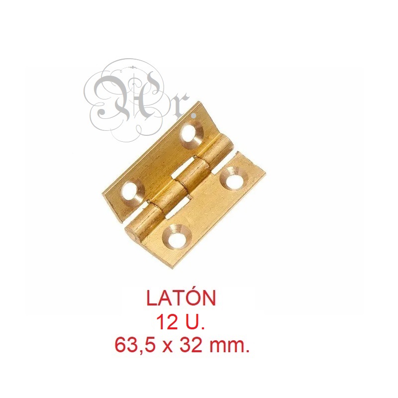 Bisagra Laton 63.5*32 12 U.