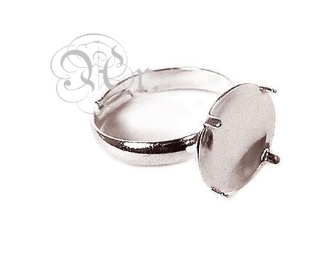 Set 2 Anillos Base Garra 12 Mm. Plateado