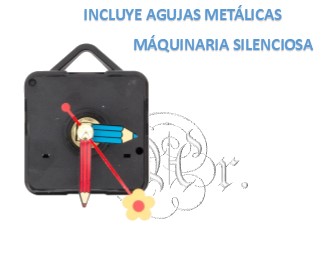 Reloj Silencioso Agujas Lapiz