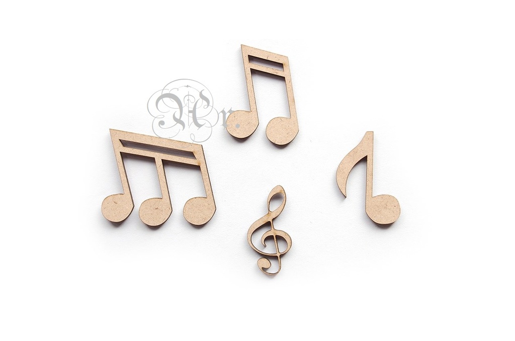 Set 12 Notas Musicales 5 Cm.