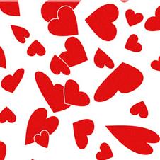 Goma Eva Corazones 33*50 Cm.