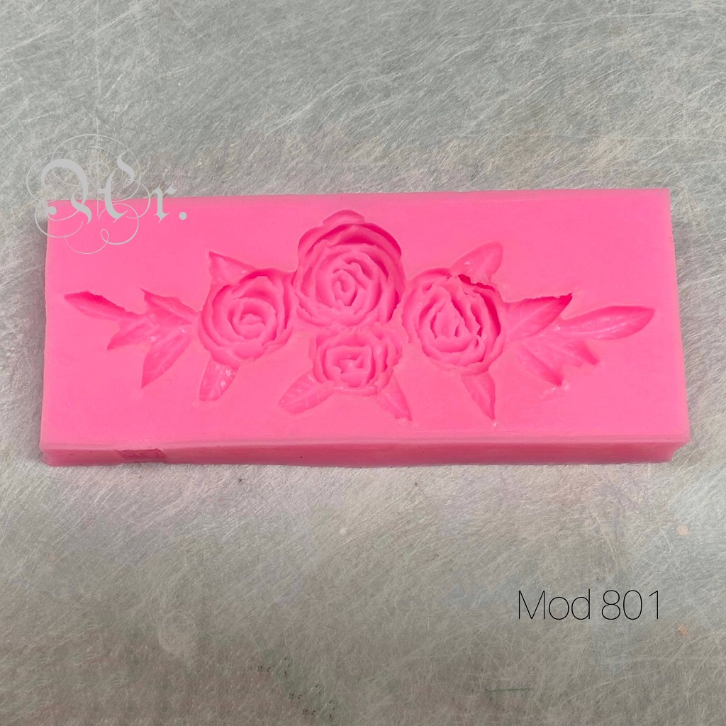 Molde Silicona 801 Rosas