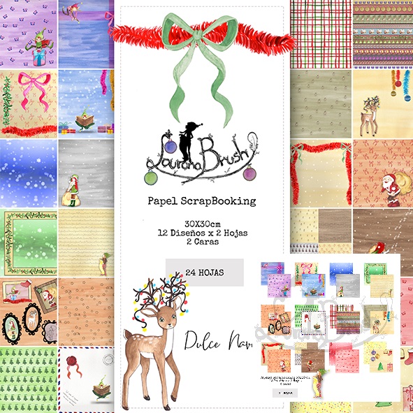 Coleccion Scrap Dulce Navidad 24H. Lauranabrush