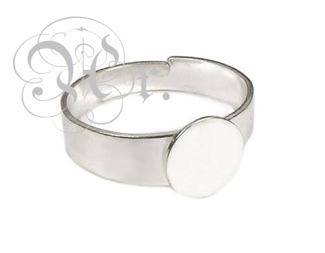 Set 24 Anillos Base 8 Mm. Plateado