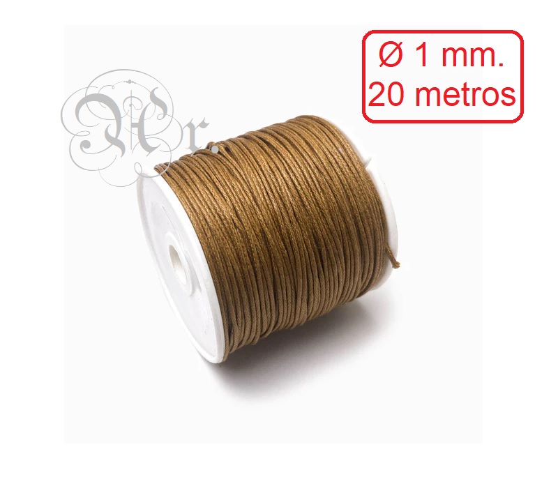 Cordon Algodon Encerado 1 Mm. 20 M. Marron