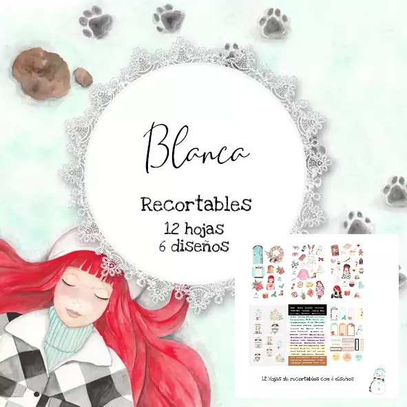 Recortables Scrap Blanca 12H. Lauranabrush