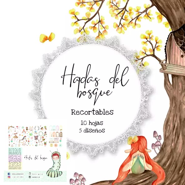 Recortables Scrap Hadas Del Bosque 12H. Lauranabrush