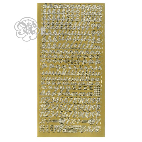 Sticker Oro 266 Letras Minusculas