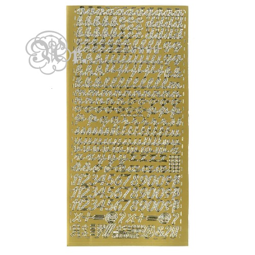 Sticker Oro 266 Letras Minusculas