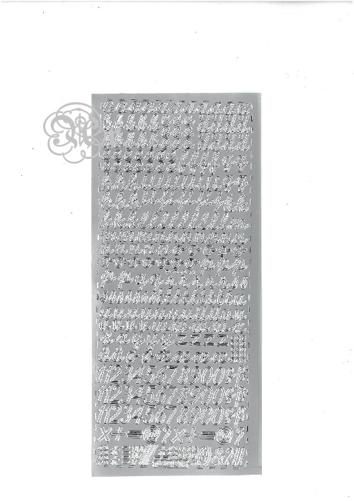 Sticker Plata 266 Letras Minusculas