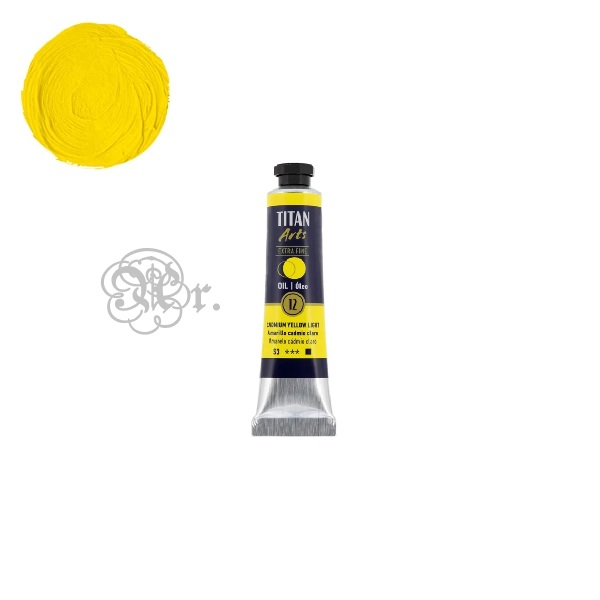 12 Oleo Titan 20 ml. Amarillo Cadmio Claro