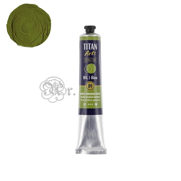 89 Oleo Titán 60ml. verde cinabrio tostado