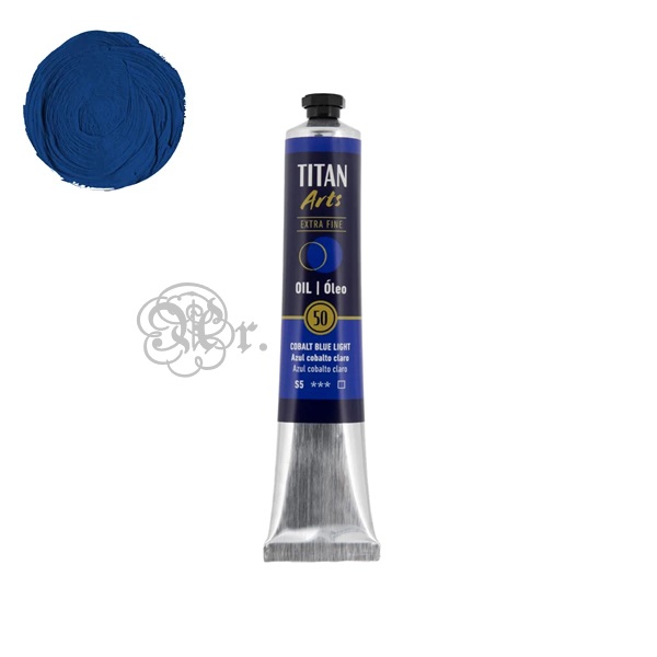 50 Oleo Titán 60ml. Azul Cobalto Claro