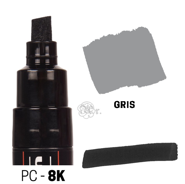 Rotulador Posca PC-8K Gris