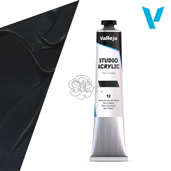 12 Acrilico Vallejo 58 Ml. negro oxido de hierro