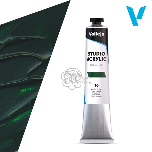 16 Acrilico Vallejo 58 Ml. verde vejiga (tono)