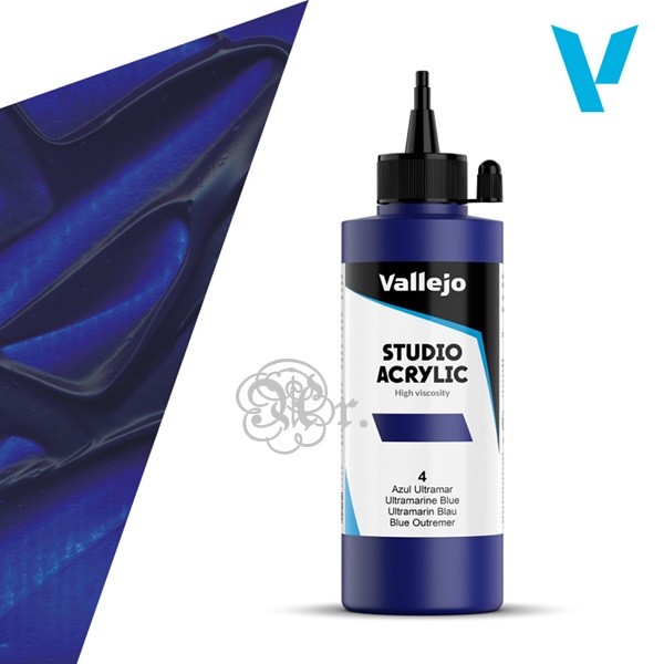 4 Acrilico Vallejo 200 ml. Azul de ultramar