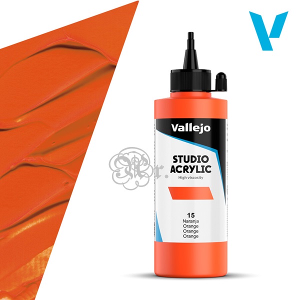 15 Acrilico Vallejo 200 ml. Naranja de cadmio