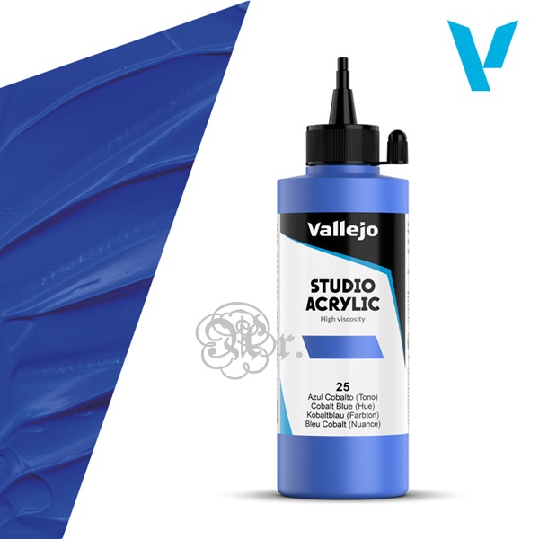 25 Acrilico Vallejo 200 ml. Azul de Cobalto