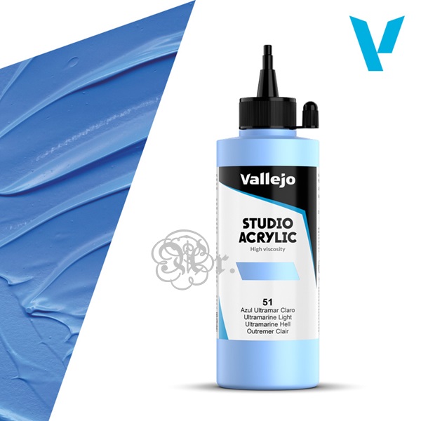 51 Acrilico Vallejo 200 ml. Azul ultramar claro