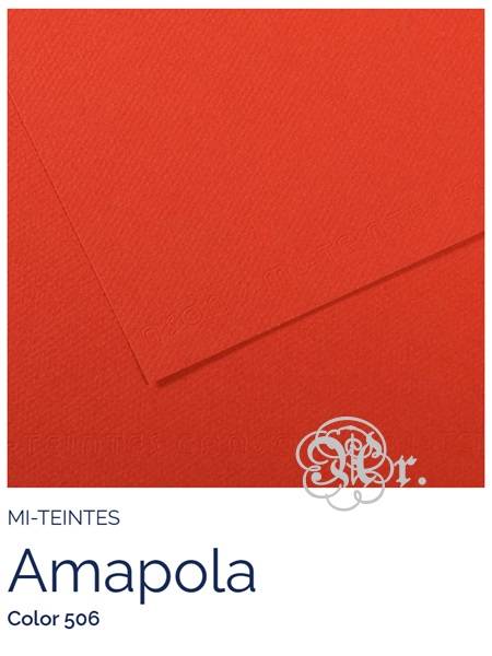 Papel Canson Mi-Teintes 506 rojo