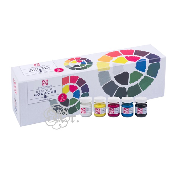 Set 5 Gouache Talens Pot 50 Ml.