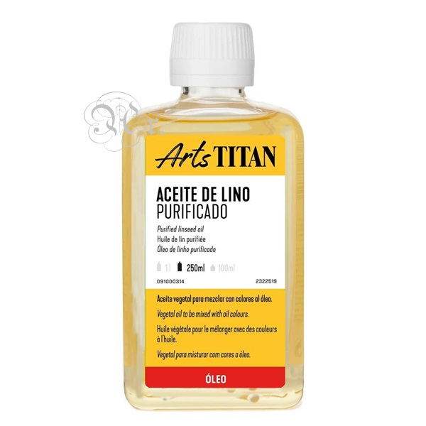 Aceite de lino purificado titan 250 ml.