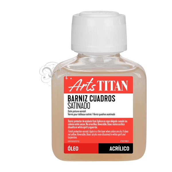 Barniz cuadros satinado Titán 100 ml.