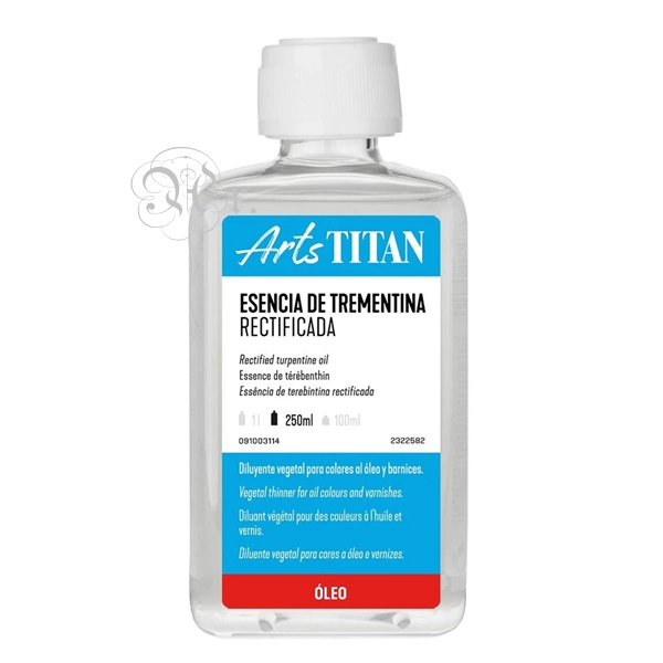 Esencia de trementina rectificada titan 250 ml.