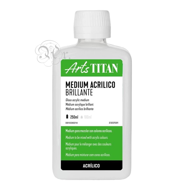 Medium Acrilico Brillante Titan 250 Ml.