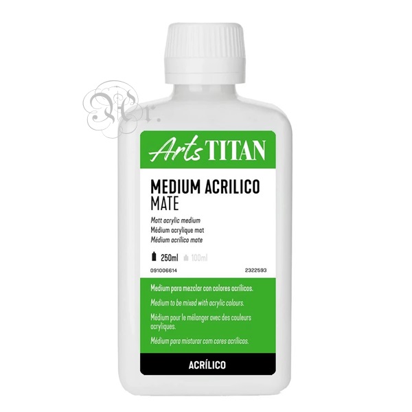 Medium Acrilico Mate Titan 250 Ml.