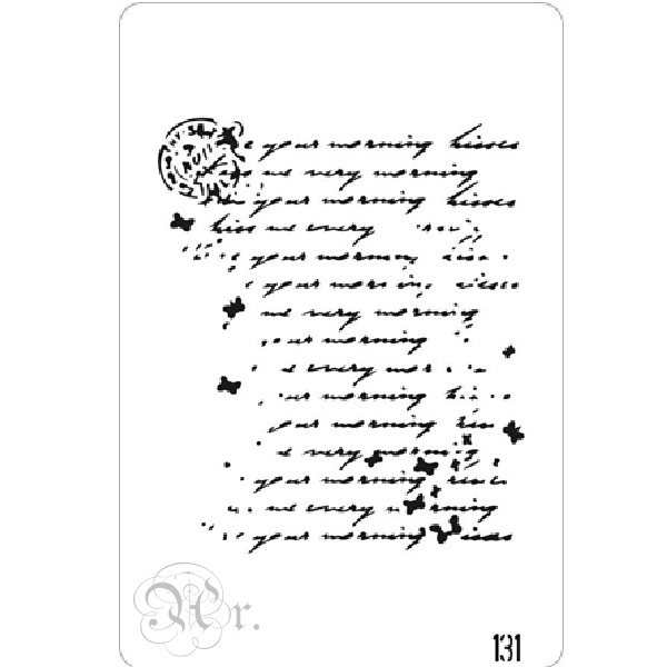 Stencil 20*30 Cm. 131 Carta 