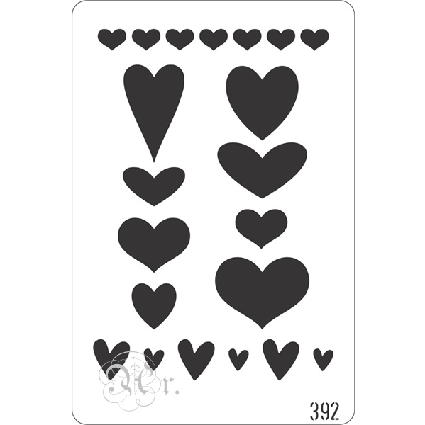 Stencil 20*30 Cm. 392 Corazones