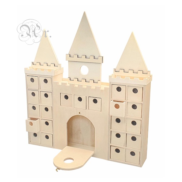 Calendario Adviento Castillo 26.5*40*6.7 Cm.