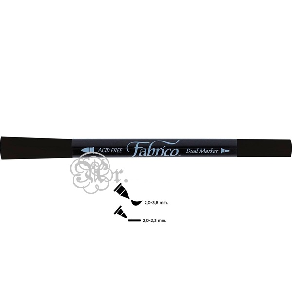 Rotulador Tejido 2 Puntas Negro