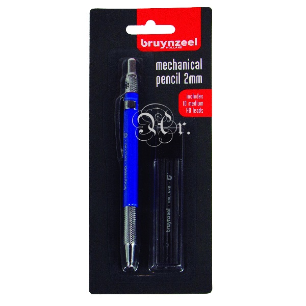 Lápis mecânico HB 2 mm + 10 minas