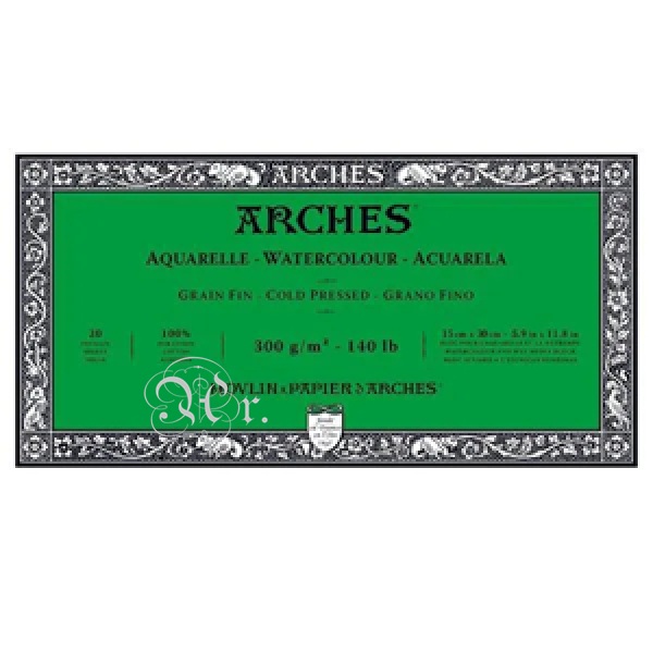 Block Acuarela Arches 4L 15*30 Cm. GF 20h.
