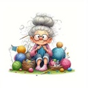 [0886015] Transfer Textil Dtf 18*18 Cm. Abuela Tejedora