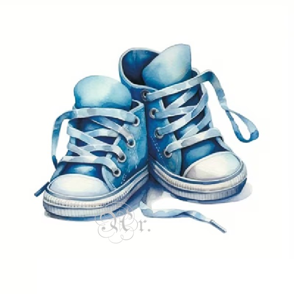 Transfer Textil Dtf 18*18 Cm. Bambas Azules