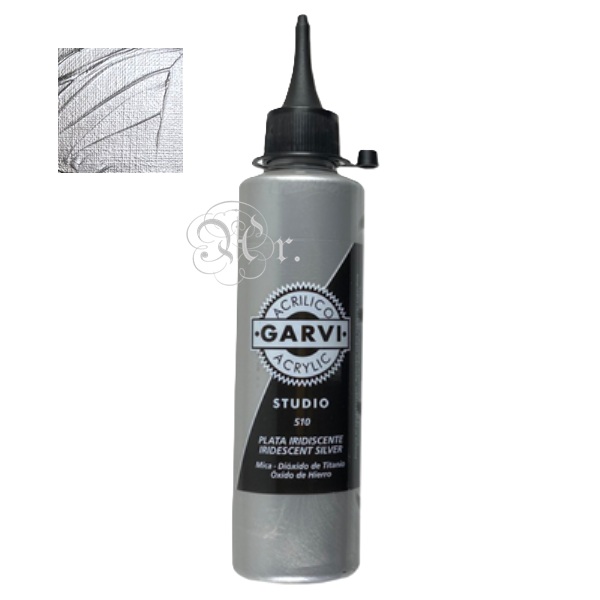 ACRIL.GARVI 200 ml.PLATA IRIDISCENTE*