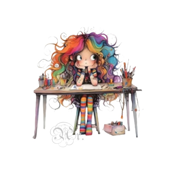 Transfer Textil Dtf 18*18 Cm. Estudiante Pelo II