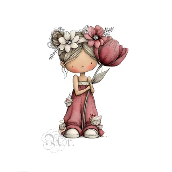 Transfer Textil Dtf 18*18 Cm. Emma Tulipan