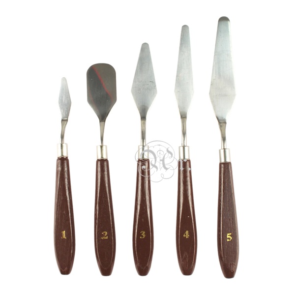 Set 5 Espatulas Oleo Inox