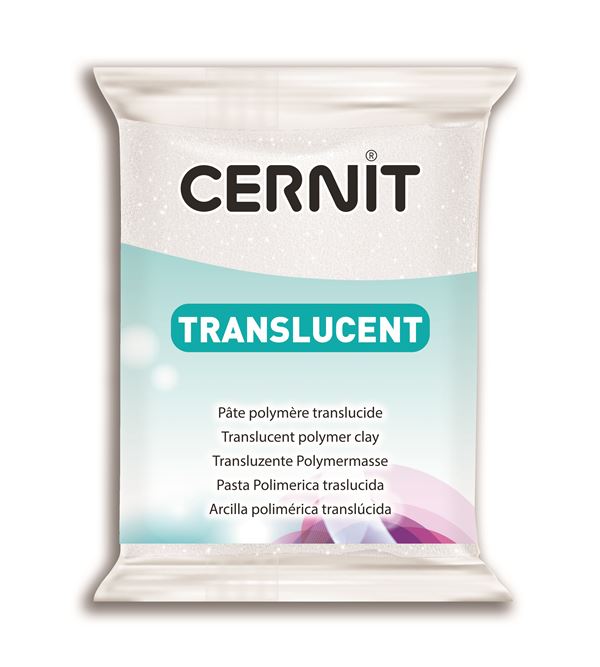 Cernit Translucent 010 56 G. Blanco Glitter