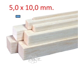 [0503012] Liston Balsa 5*10*1000 Mm.