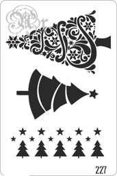 [848227.0] Stencil 20*30 Cm. 227 Arboles Navidad
