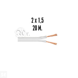 [050202620] Cable Audio Blanco 2*1.5 20 M.