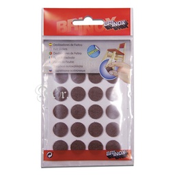 [1411105] Deslizadores Fieltro 16 mm. Marron